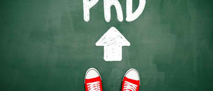 The word PhD with an arrow