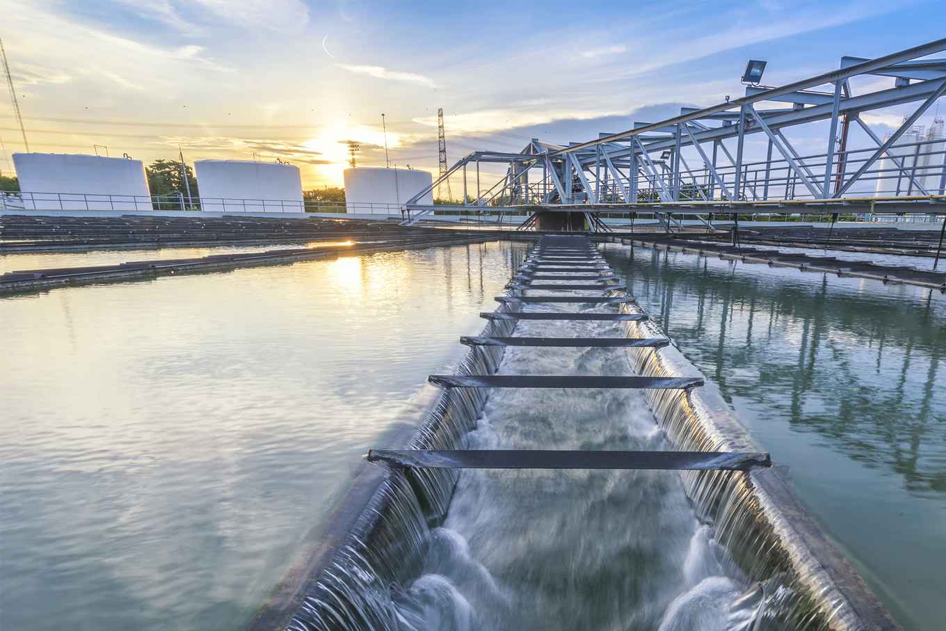 sewage processing plant