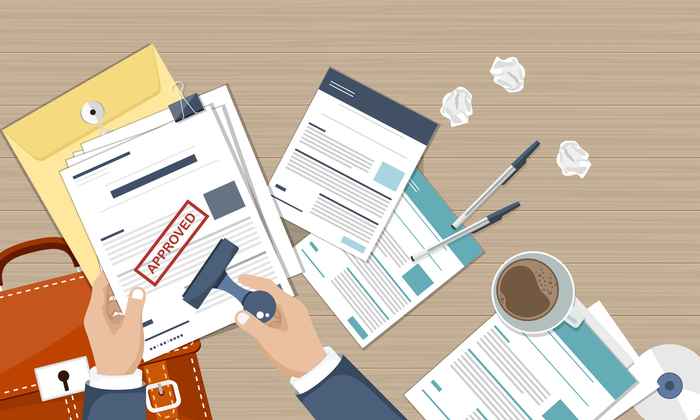 Illustrative image of approved official documents