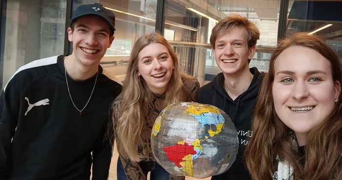 Future Planet Studies-studenten Koen, Noor, Vera en Thomas