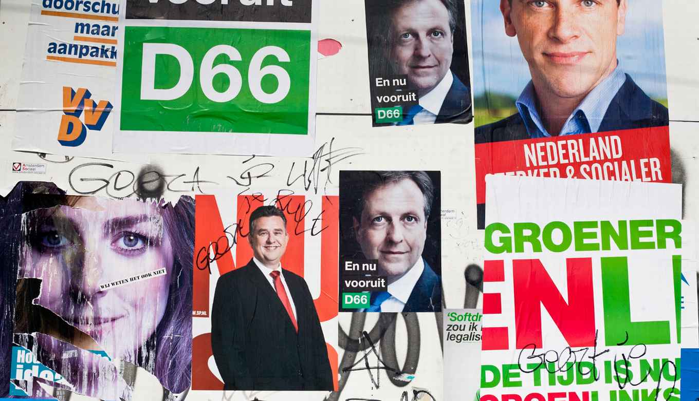 Verkiezingsposters, Kinkerstraat, Amsterdam september 2012