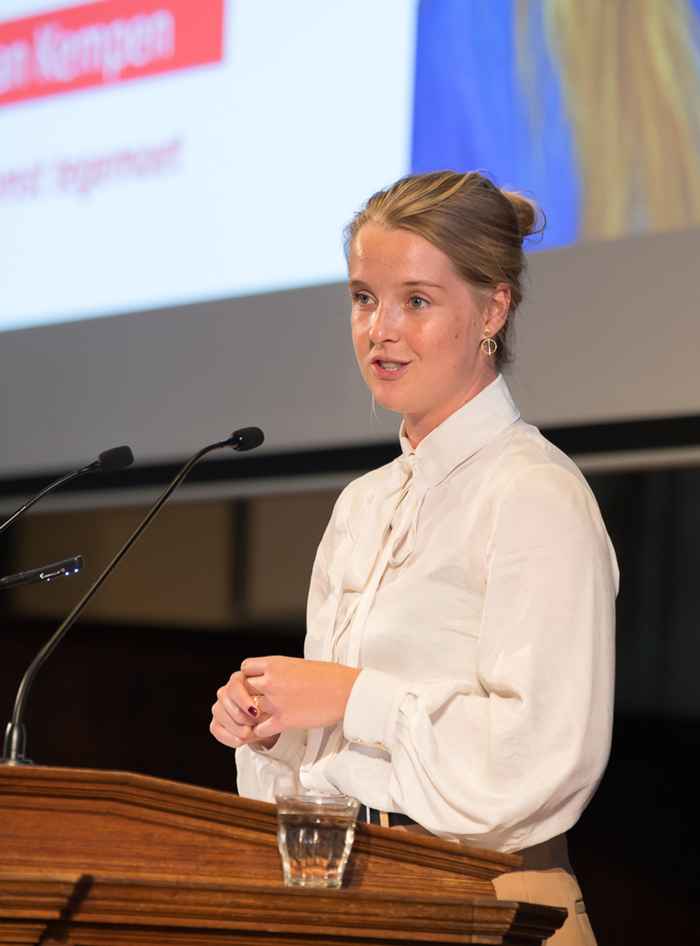 Luce van Kempen tijdens de opening academisch jaar 2021-2022