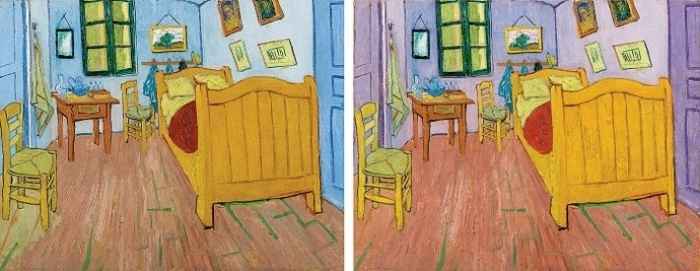 Fading of red pigments in Van Gogh's painting 