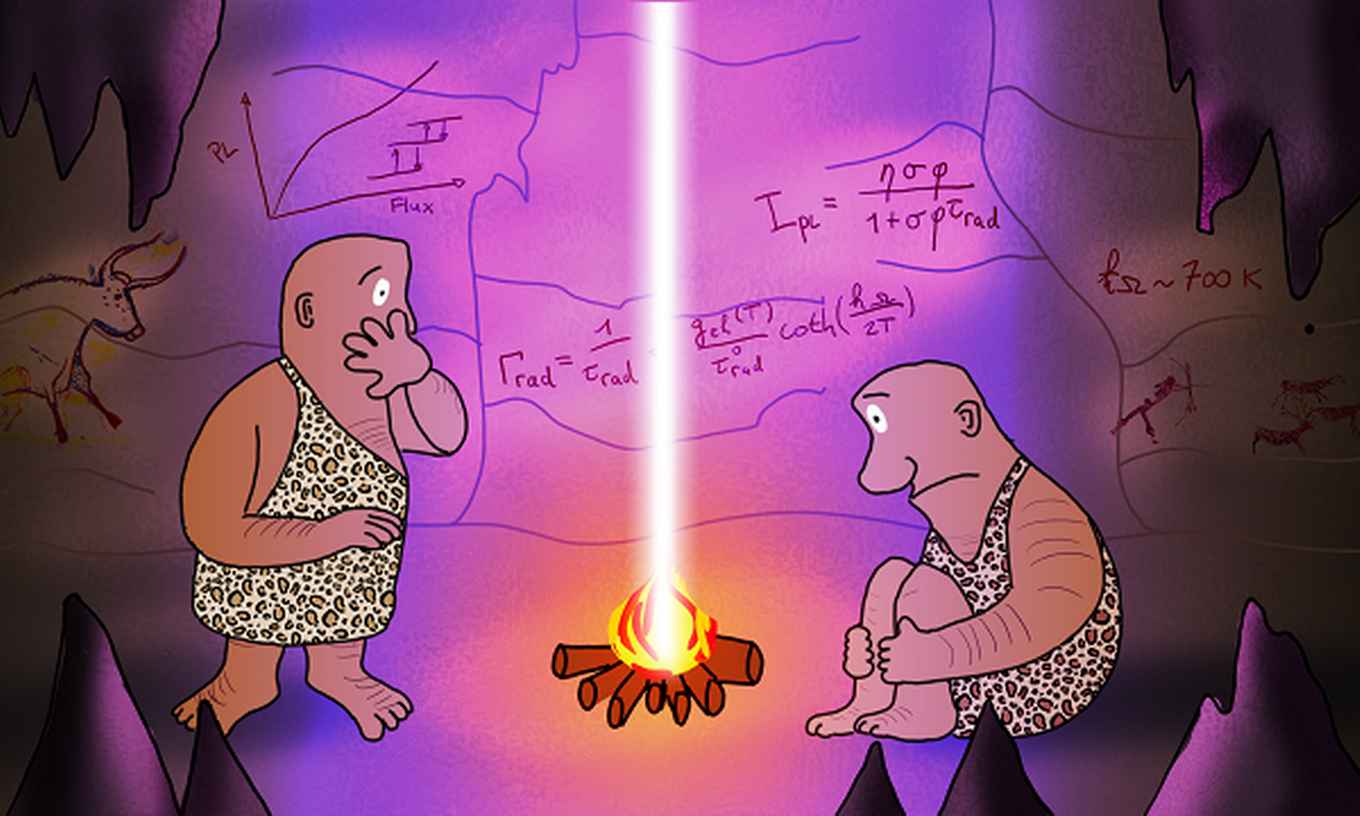 Vuur zendt licht uit