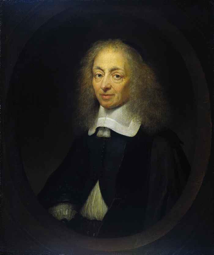 Een geschilderd portret van Constantijn Huygens
