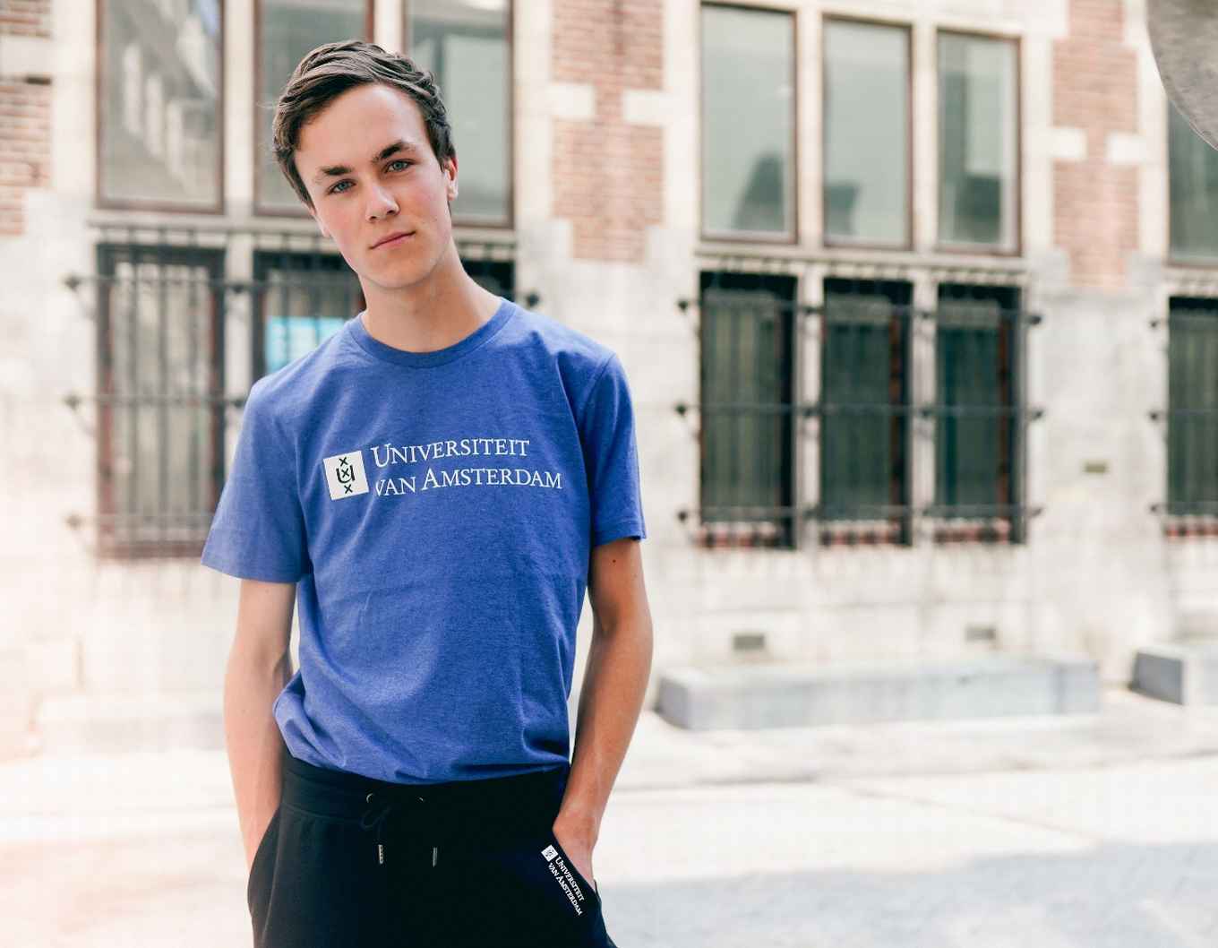 T-shirt heren blauw