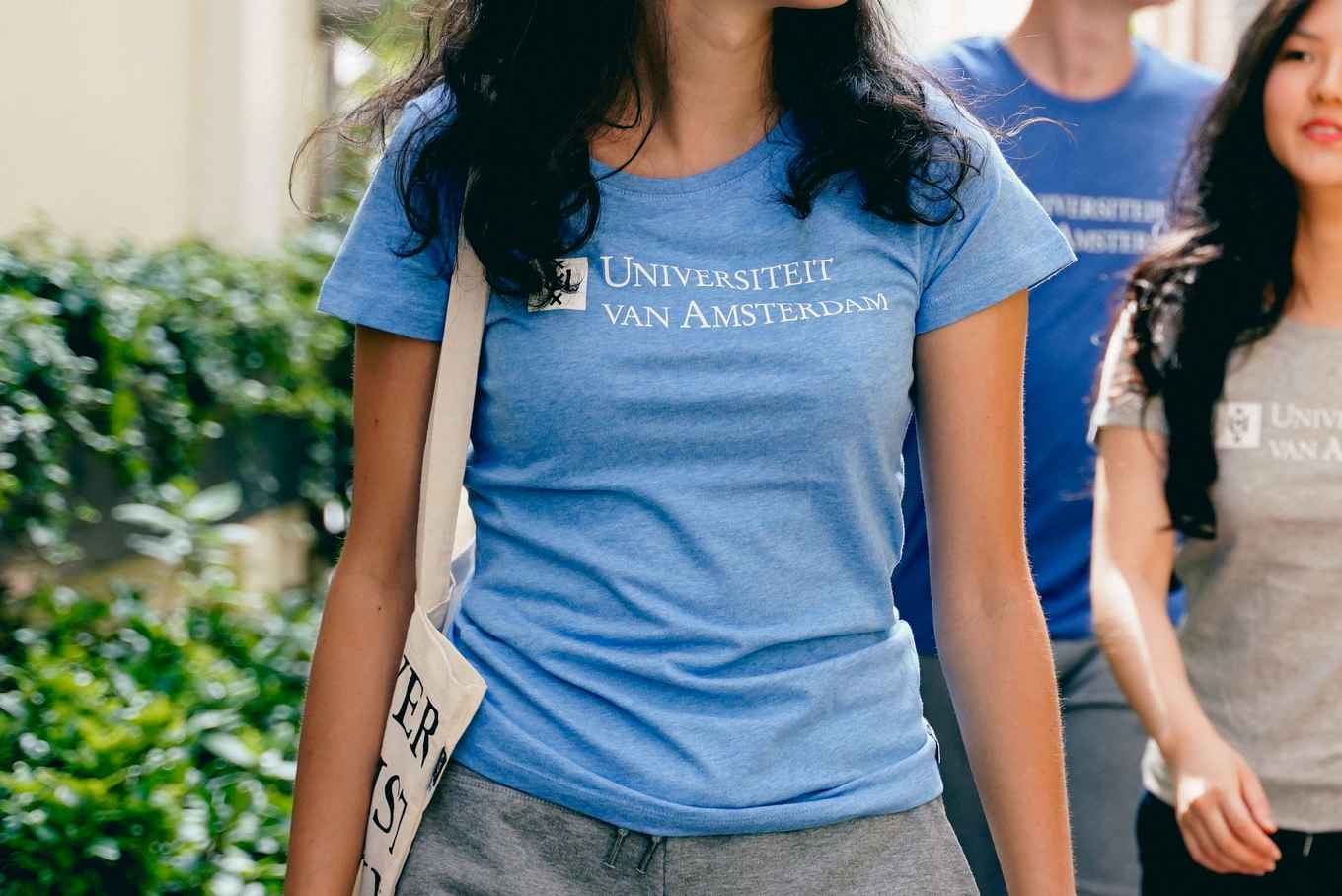 T-shirt dames blauw