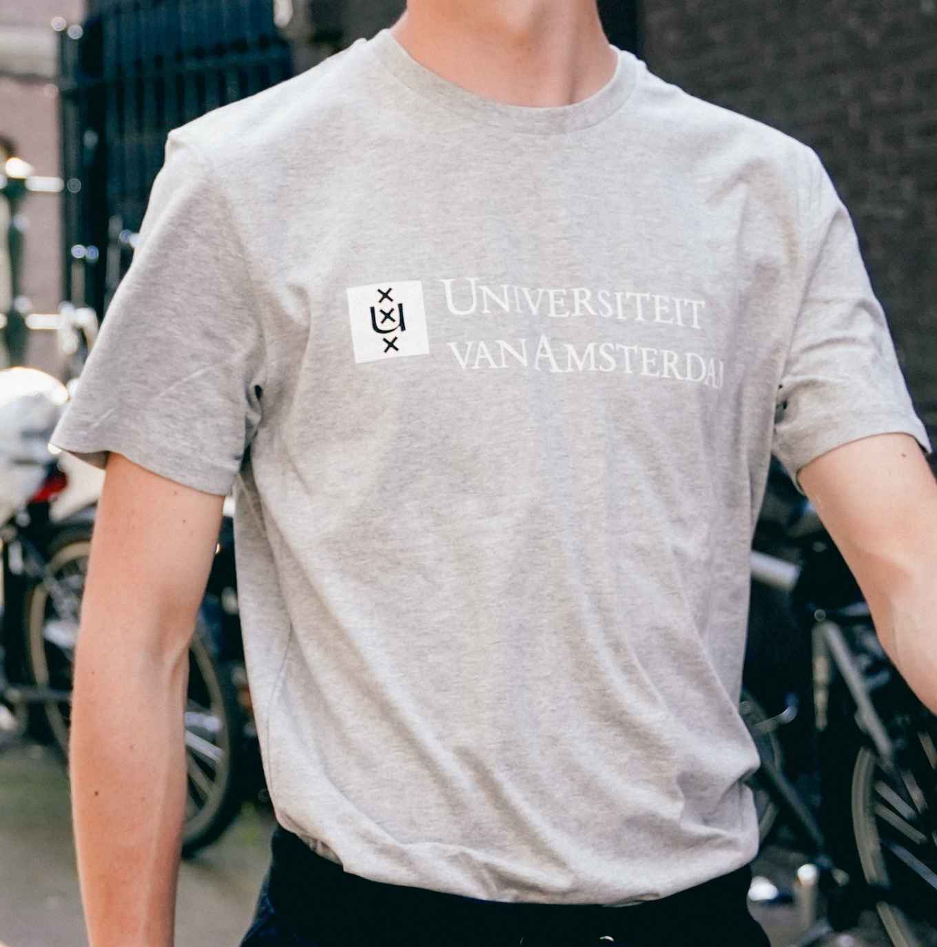 T-shirt heren grijs