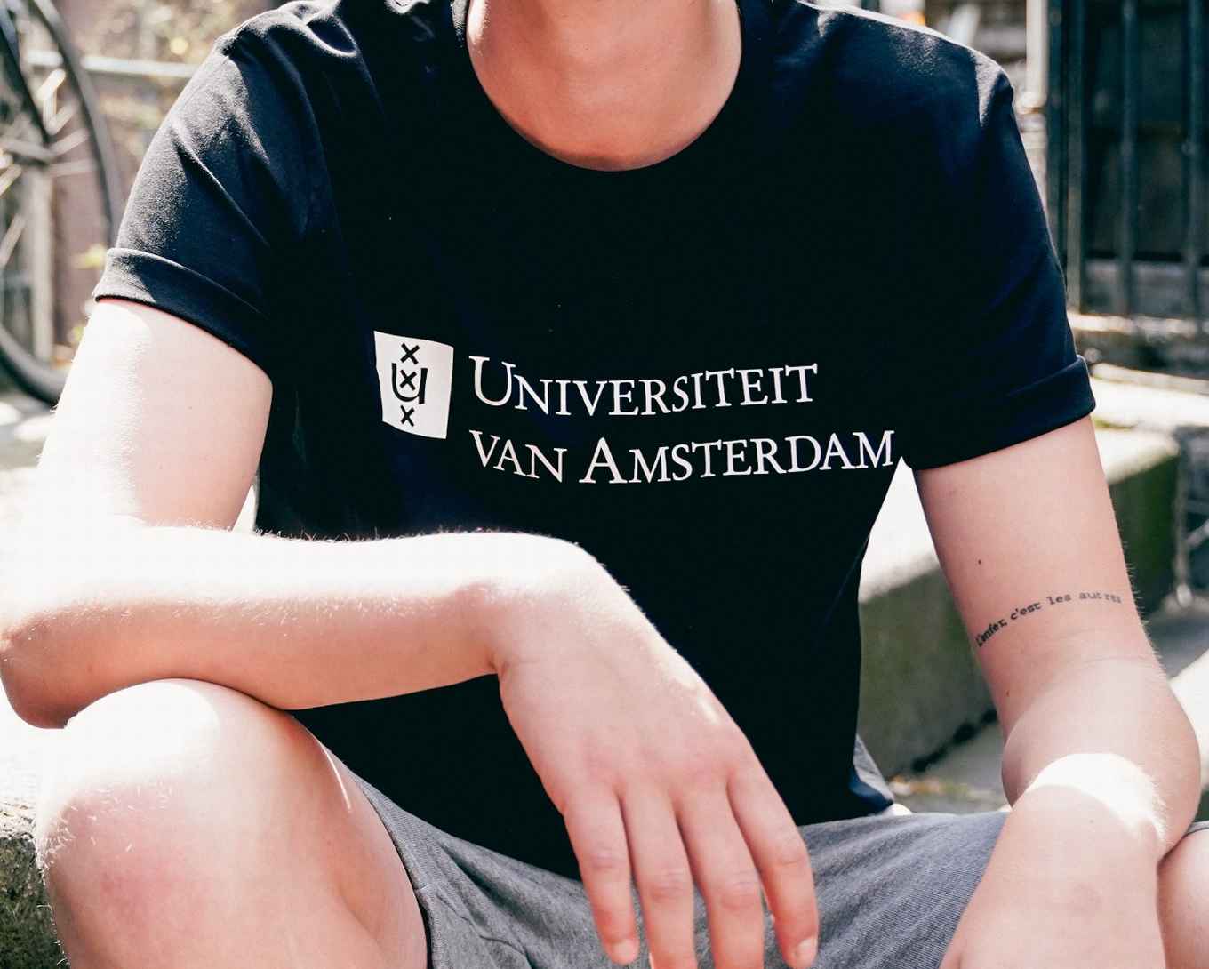 T-shirt heren zwart