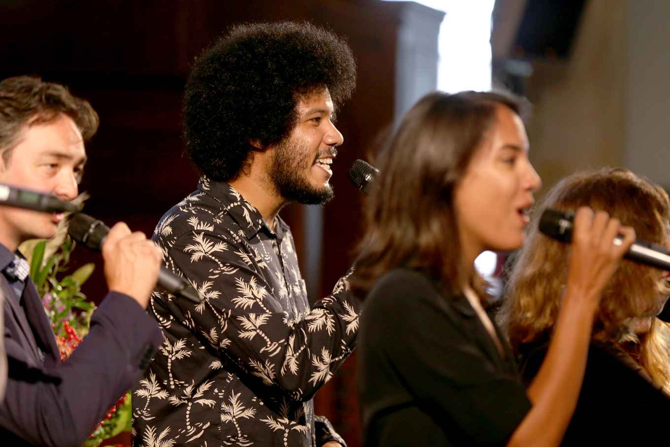 A-capellagroep SingerG treedt op bij de opening academisch jaar 2018-2019.