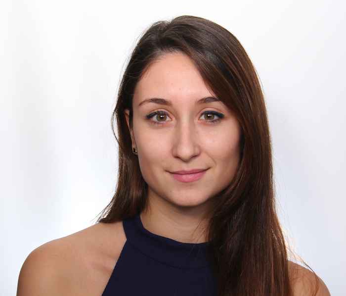 Portrait of Rafailia Gkilla, Master's student Law and Finance