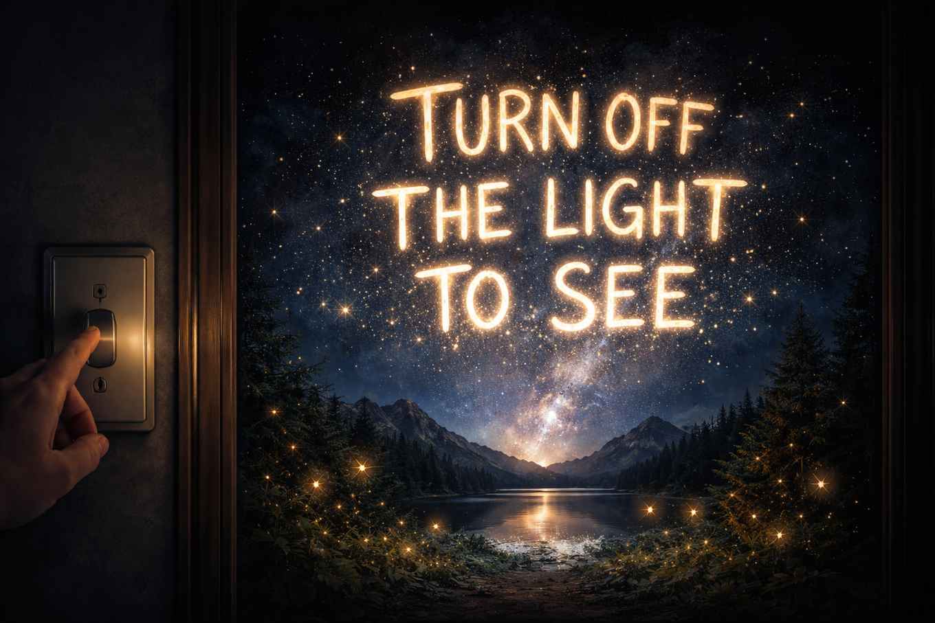 Turn off the light to see