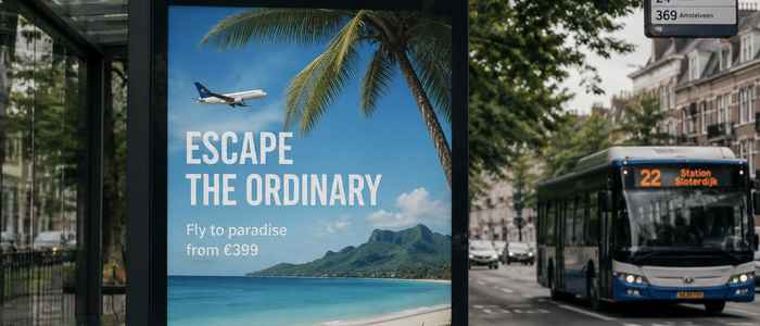 Air travel advertising